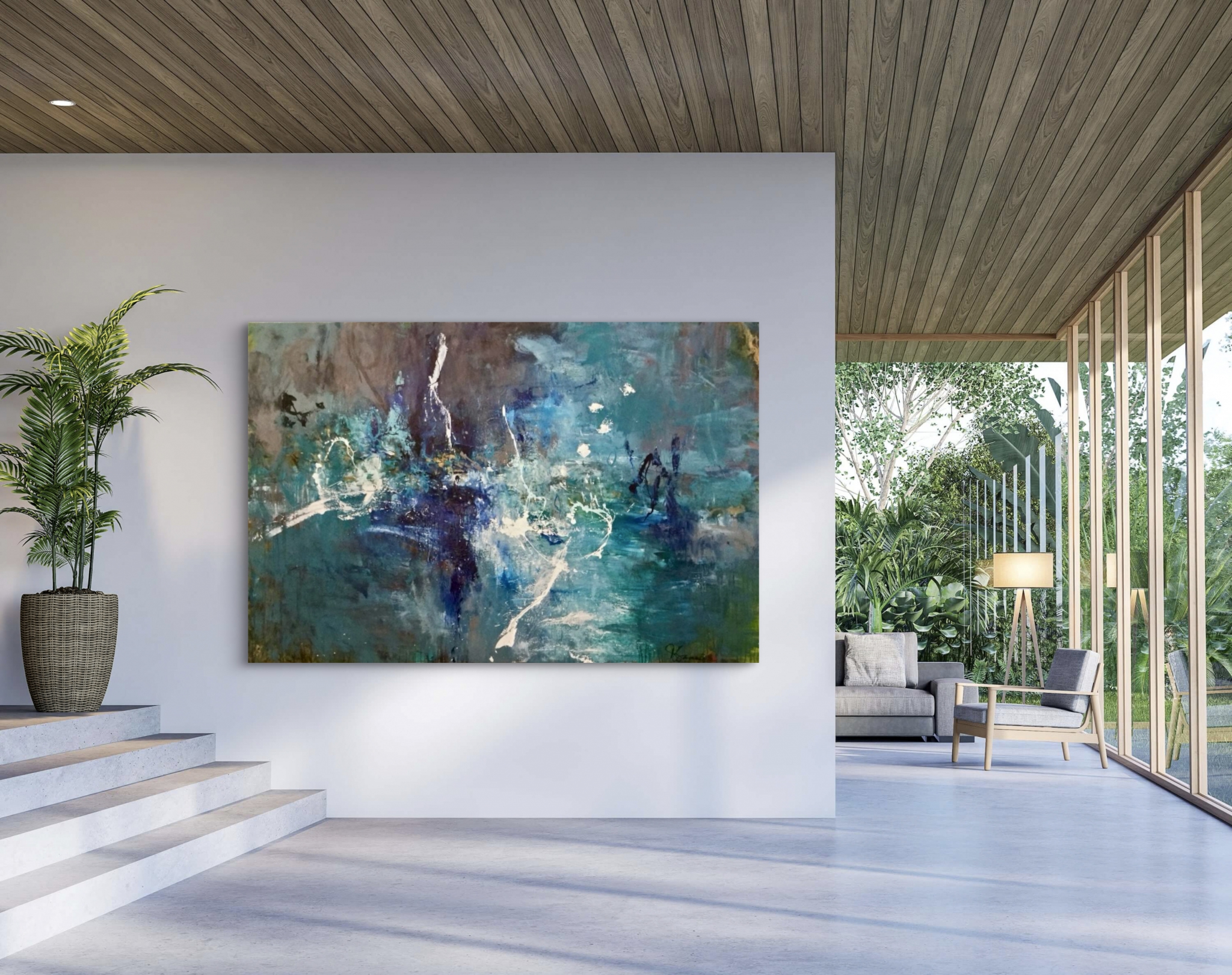 Click here to view reproduction on oversized canvas artwork by Doris Savard